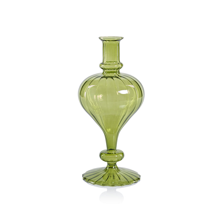 Green Spiral Vase/Candle Holder