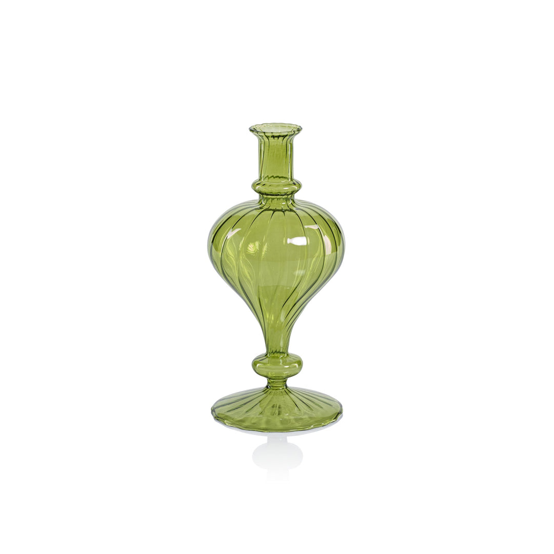 Green Spiral Vase/Candle Holder