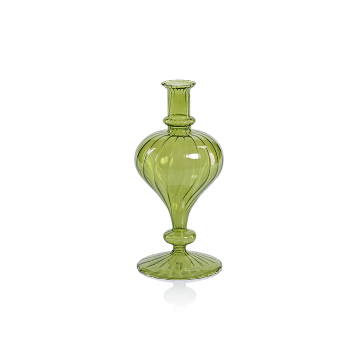 Green Spiral Vase/Candle Holder