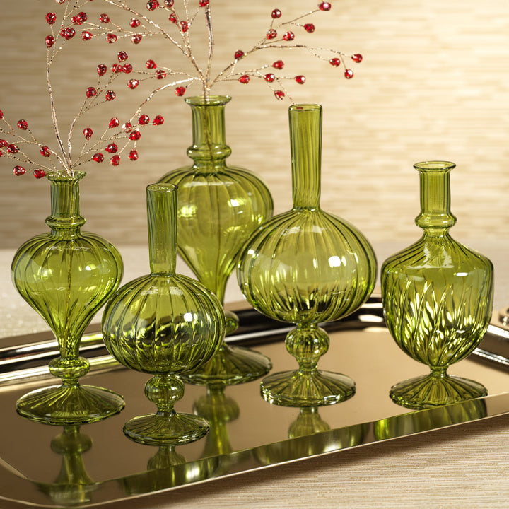 Green Spiral Vase/Candle Holder