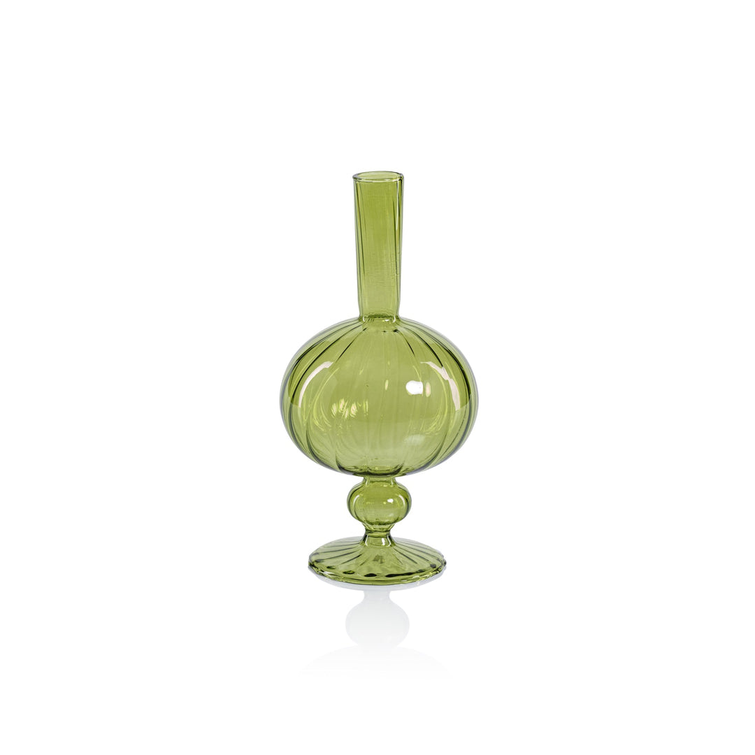 Green Spiral Vase/Candle Holder