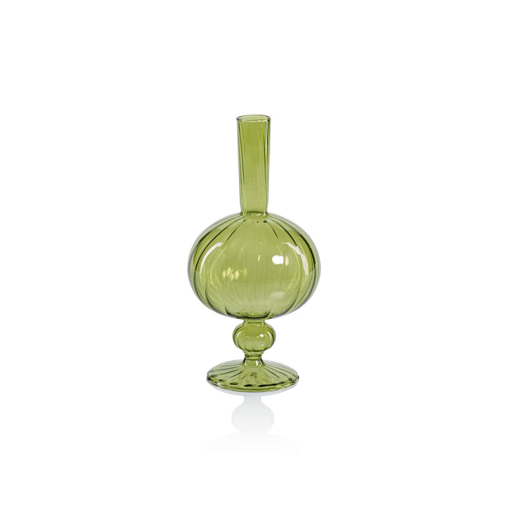 Green Spiral Vase/Candle Holder