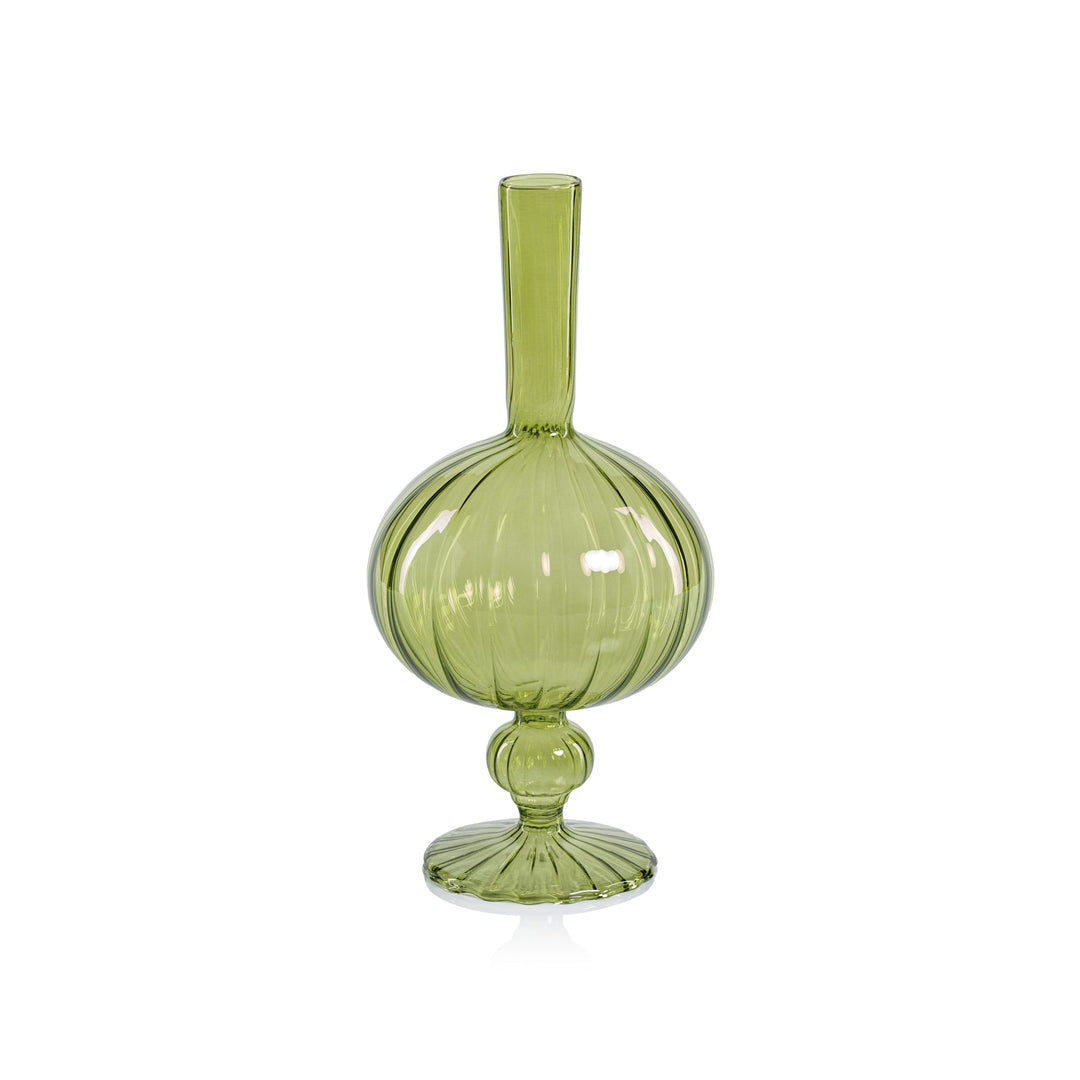Green Spiral Vase/Candle Holder