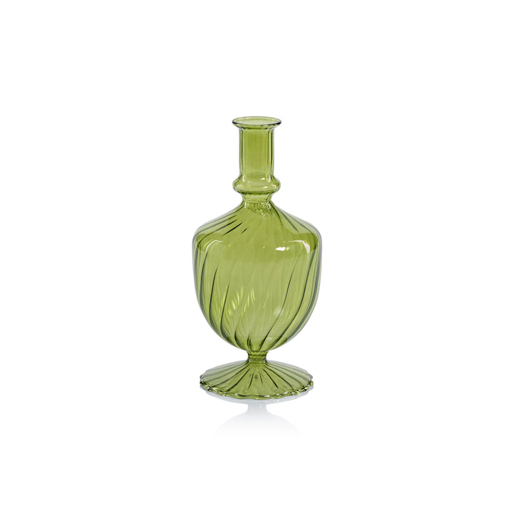 Green Spiral Vase/Candle Holder