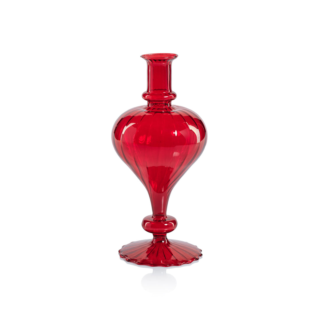 Red Spiral Vase/Candle Holder