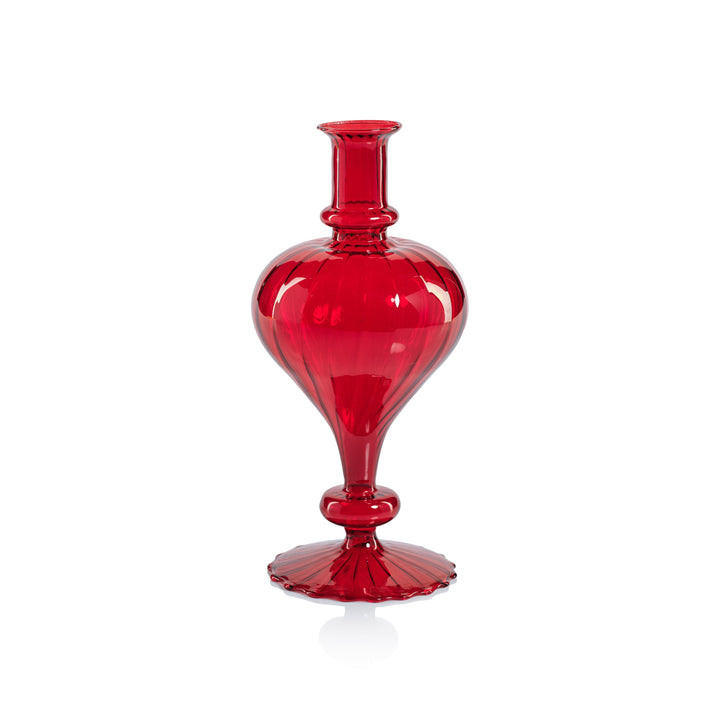 Red Spiral Vase/Candle Holder