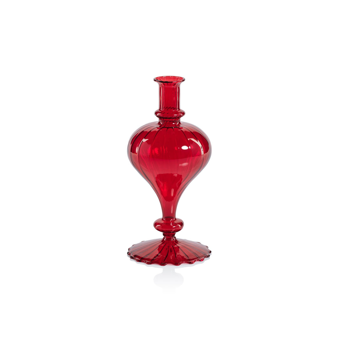 Red Spiral Vase/Candle Holder