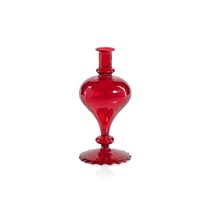 Red Spiral Vase/Candle Holder