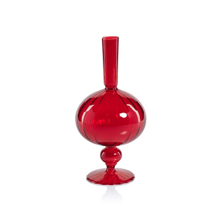 Red Spiral Vase/Candle Holder