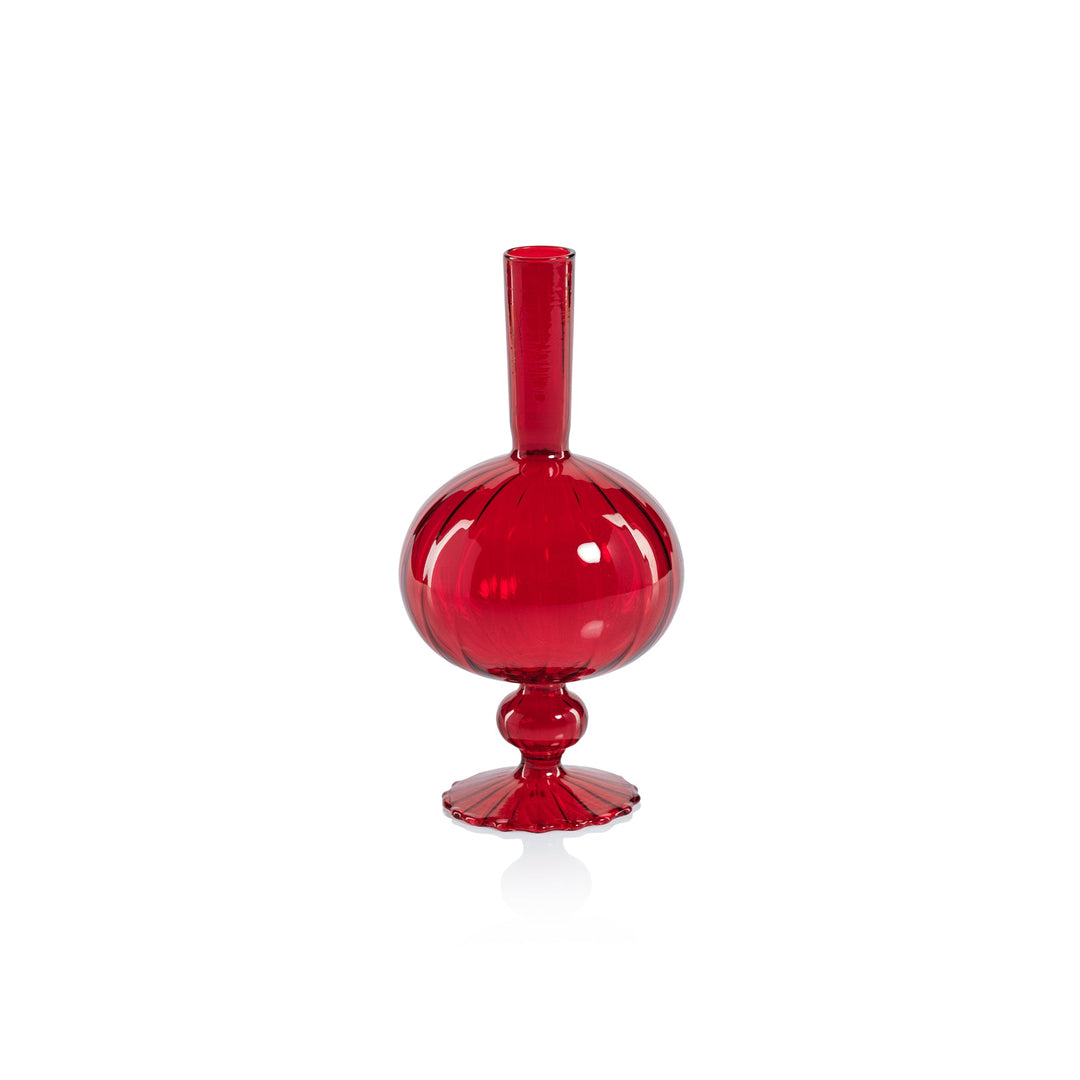 Red Spiral Vase/Candle Holder
