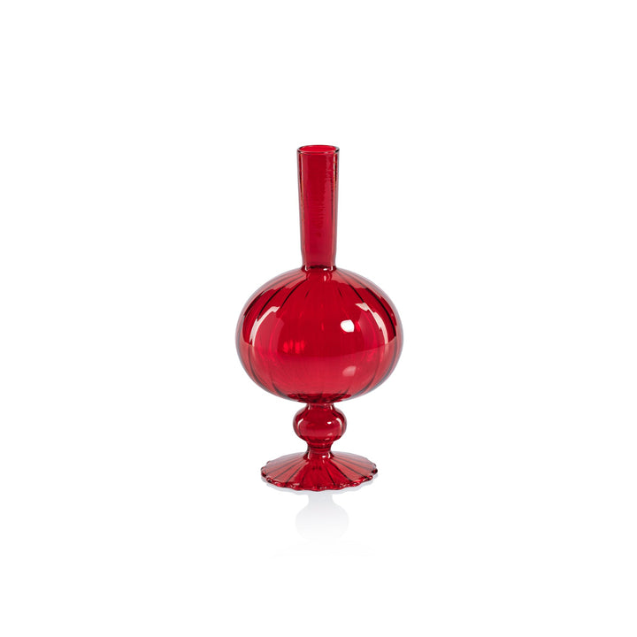 Red Spiral Vase/Candle Holder