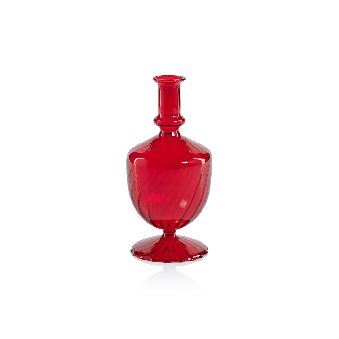 Red Spiral Vase/Candle Holder