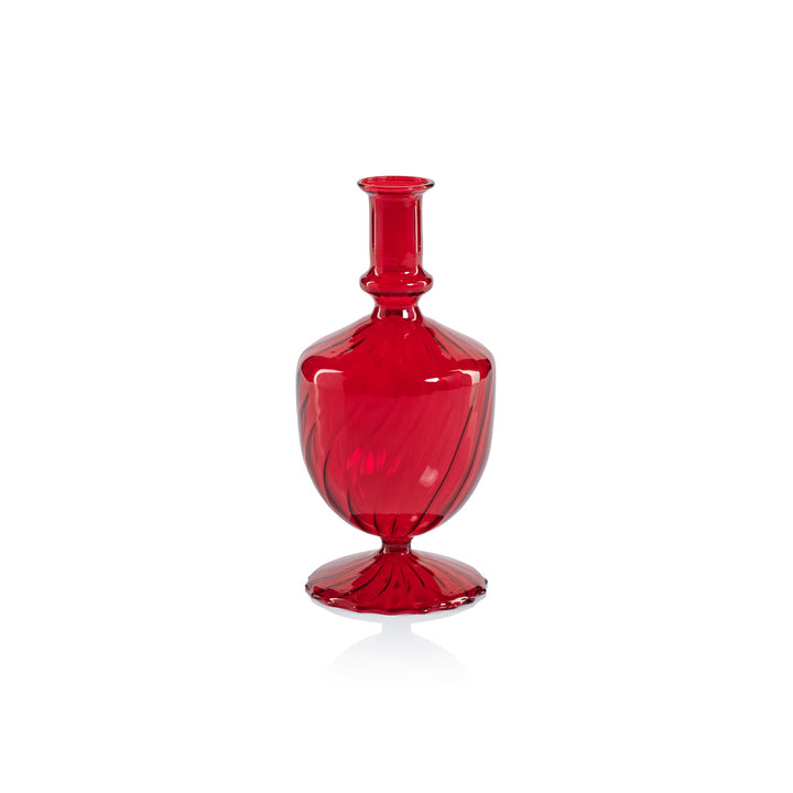 Red Spiral Vase/Candle Holder