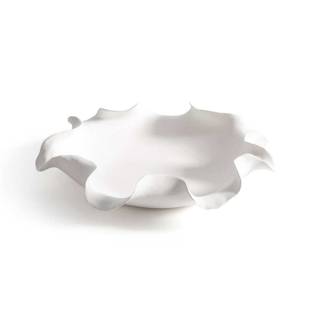 White Ruffle Handmade Ceramic Bowl