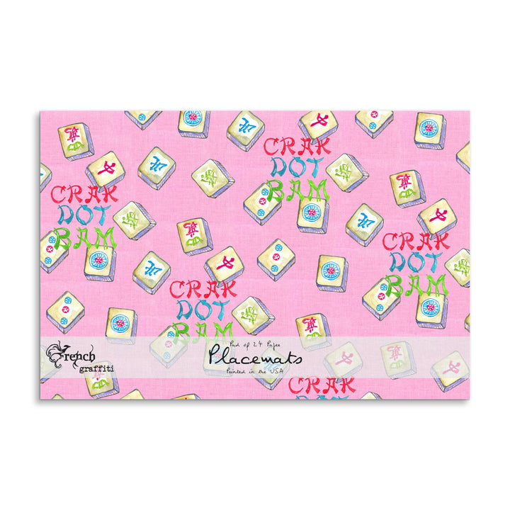 Colorful Mahjong Tiles Paper Placemats
