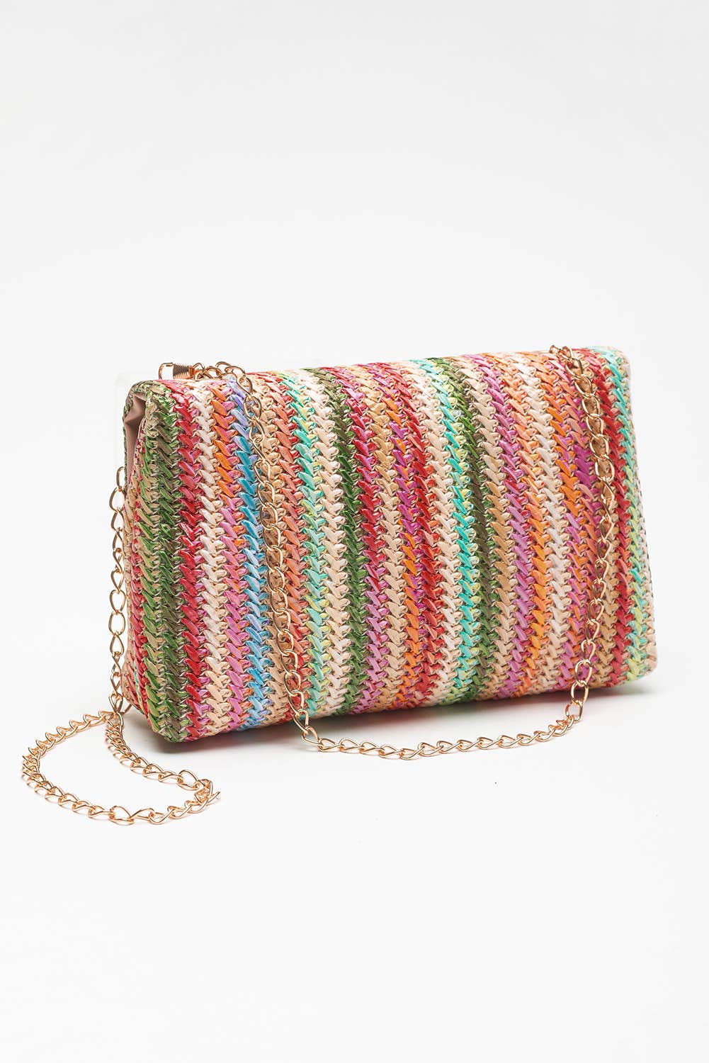 Multicolor Woven Shoulder Bag