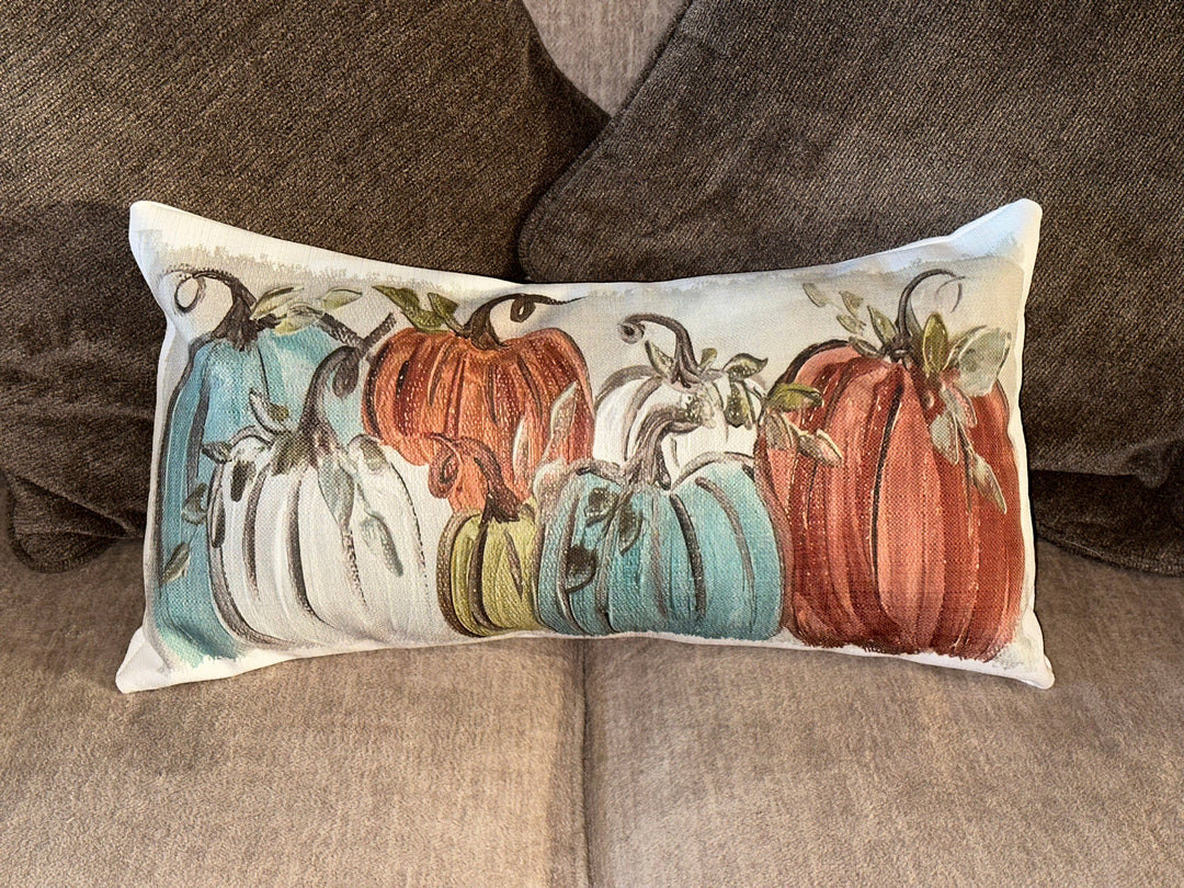 Fall Pumpkins Lumbar Pillow