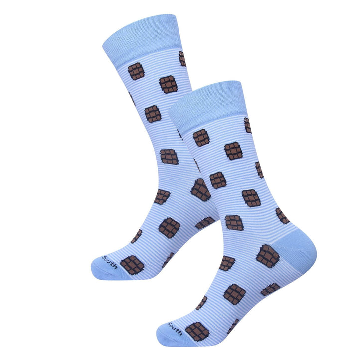 Light Blue Stripe Bourbon Barrel Socks