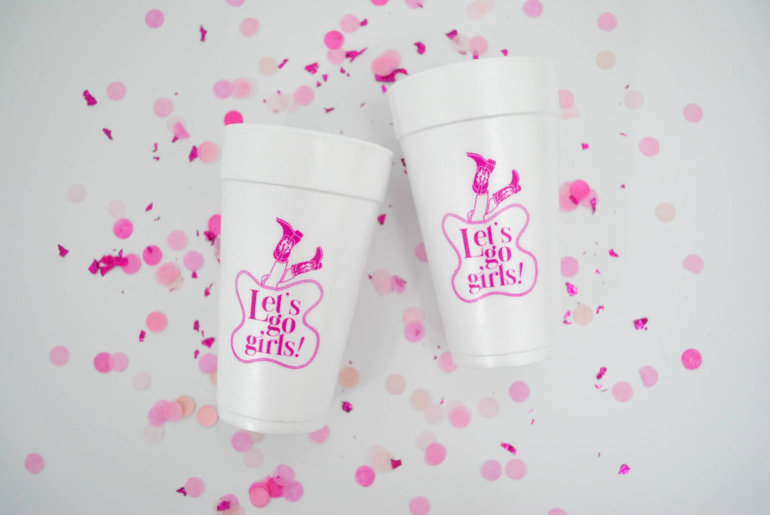 Let's Go Girls Rodeo Styrofoam Cups