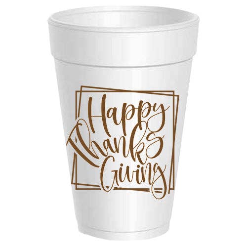 Happy Thanksgiving Styrofoam Cups