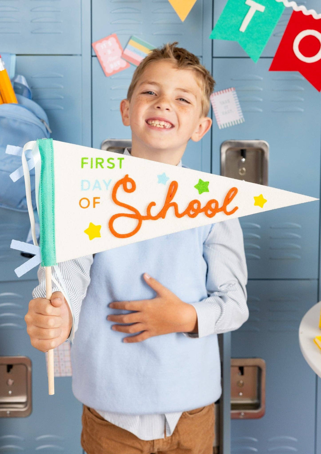 Bright First Day Felt Pennant