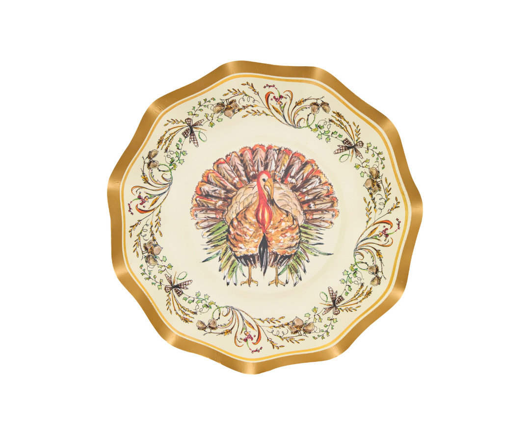 Turkey & Gourds Appetizer/Dessert Bowls/8pk