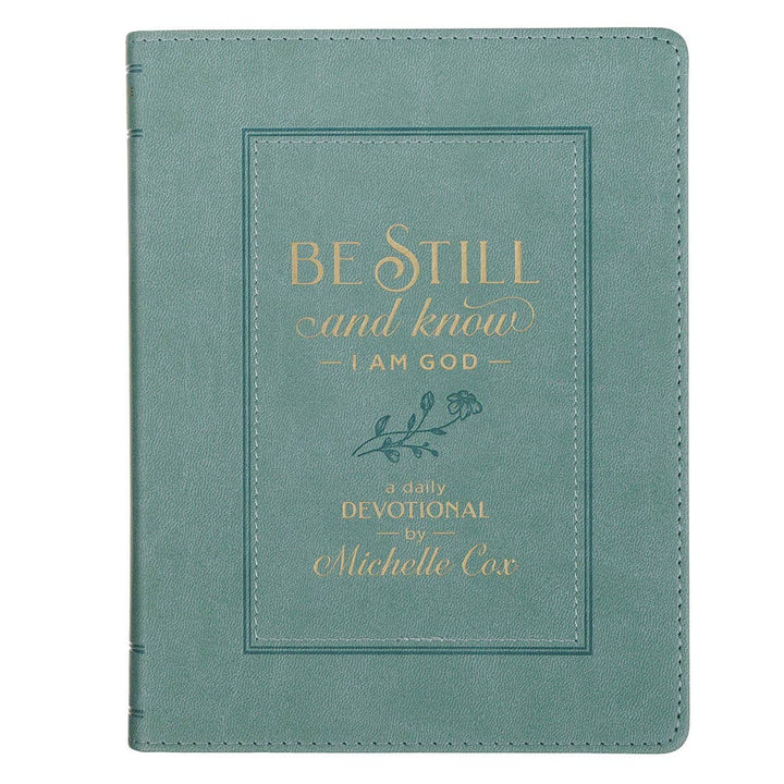 Devotional Be Still and Know Faux Leather Teal