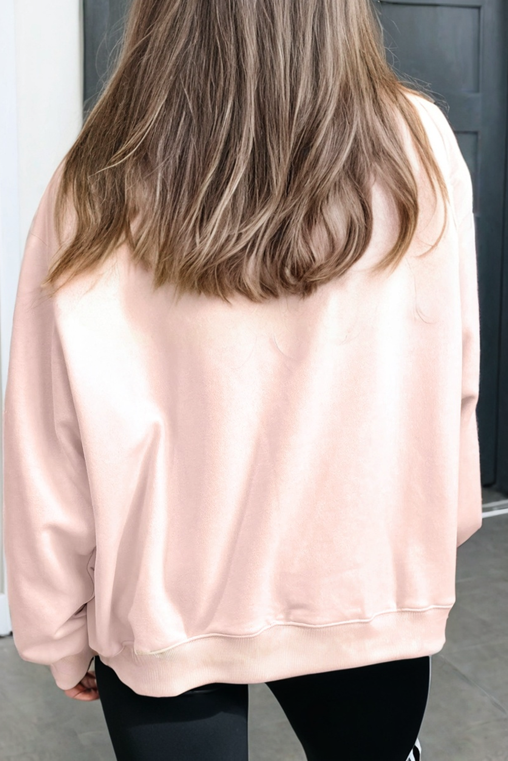 Valentines Bow Heart Embroidered Sweatshirt