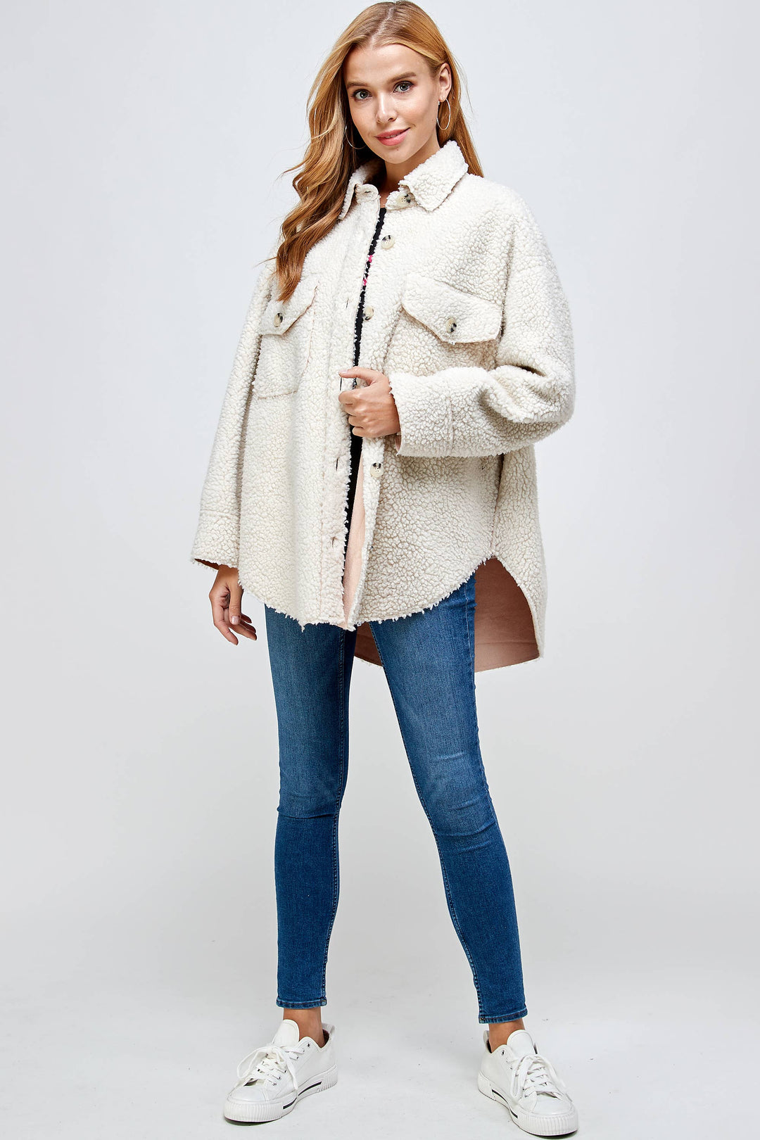 Sherpa Button Up Jacket