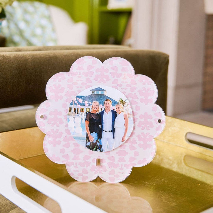 Chintz Rose Acrylic Round Picture Frame