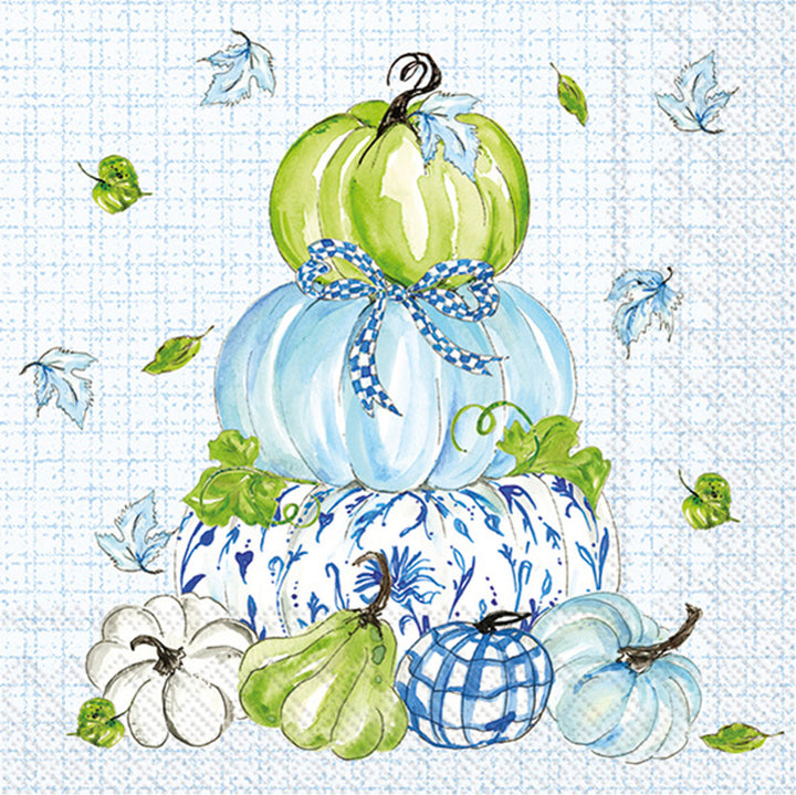 Blue Pumpkin Stack Napkins