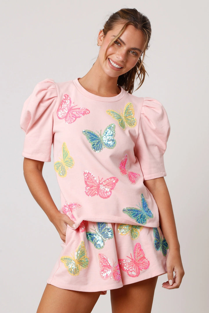 Butterfly Puff Sleeve Tee