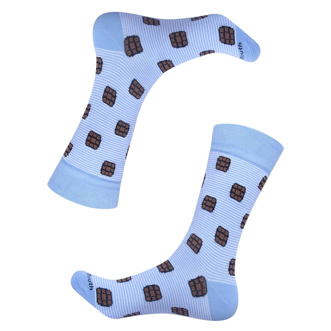 Light Blue Stripe Bourbon Barrel Socks