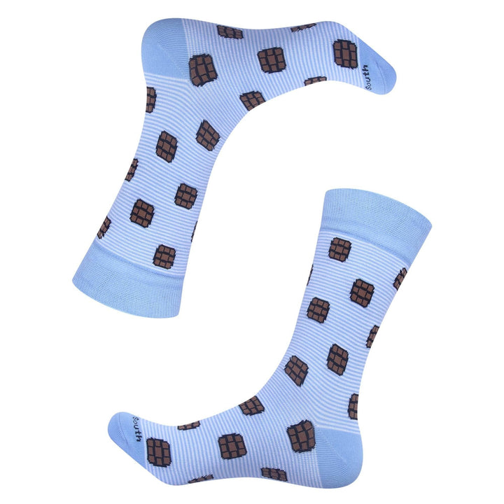 Light Blue Stripe Bourbon Barrel Socks