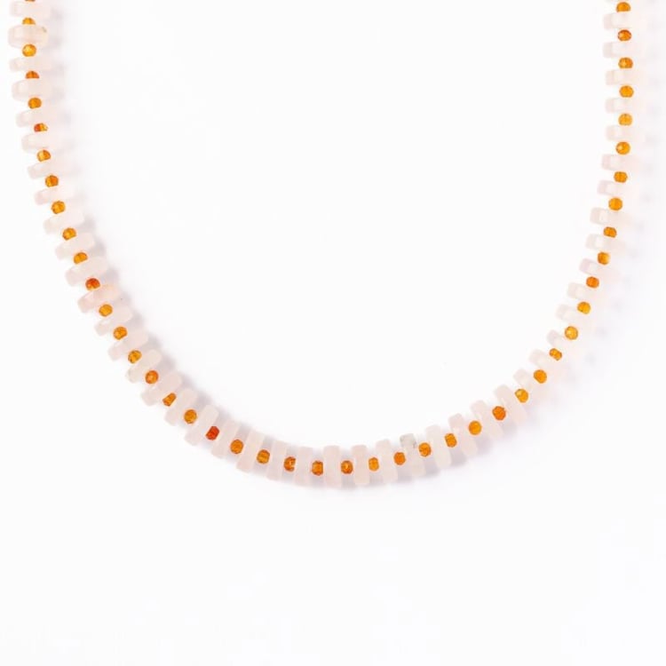White Rose Quartz Necklace