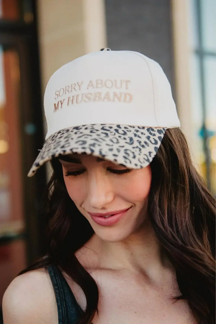 Sorry About My Husband Two-Toned Trucker Hats