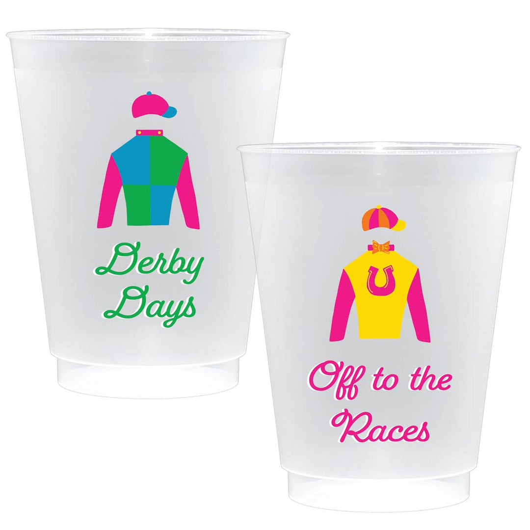 Off To the Races Derby Frost Flex Plastic Cups