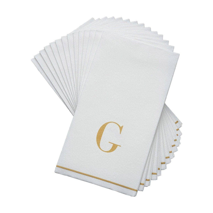 G Gold Monogram Guest Napkins