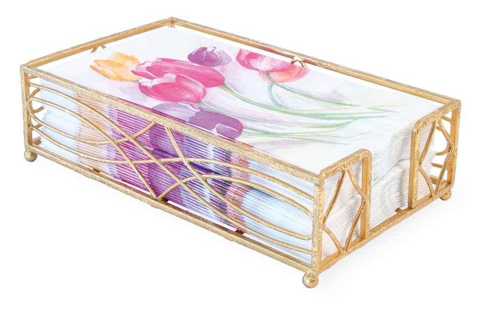 Gold Wave Napkin Caddy