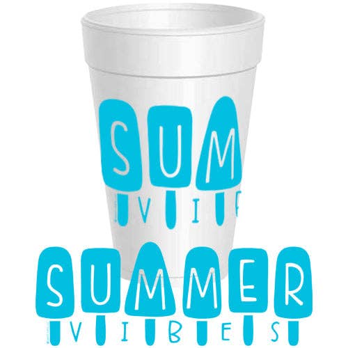 Summer Vibes Styrofoam Cups