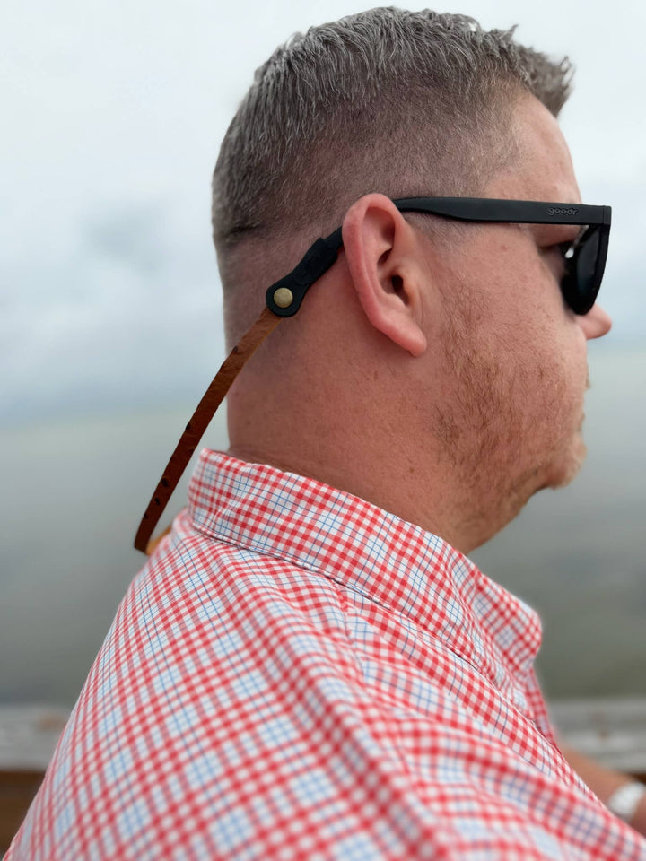Leather Embossed Ostrich Sunglasses Strap