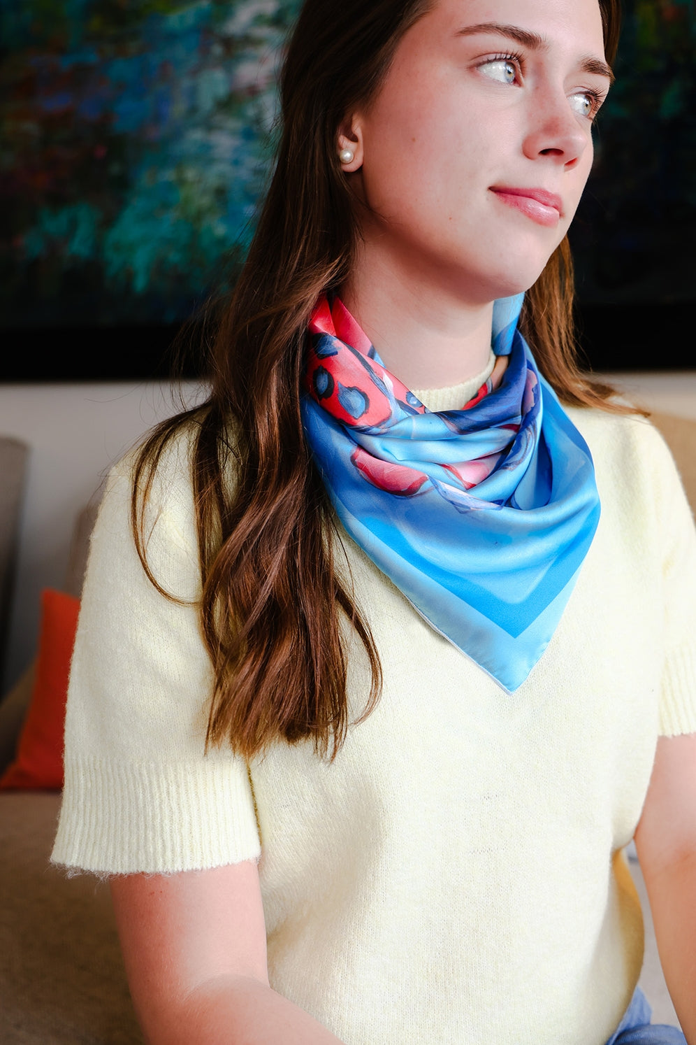 Rebel Orchid Silk Scarf | Mimi Miller