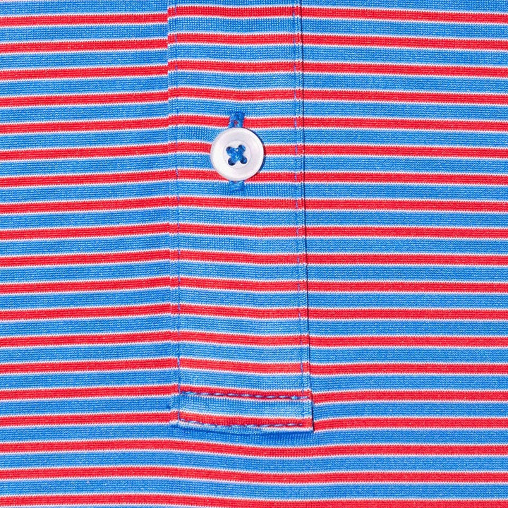 University Stripe Polo | Red & Blue