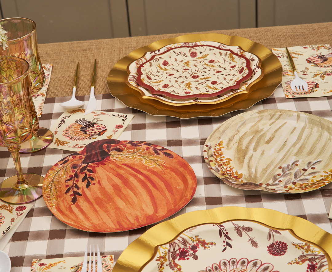 Amber Harvest Die Cut Salad Plates
