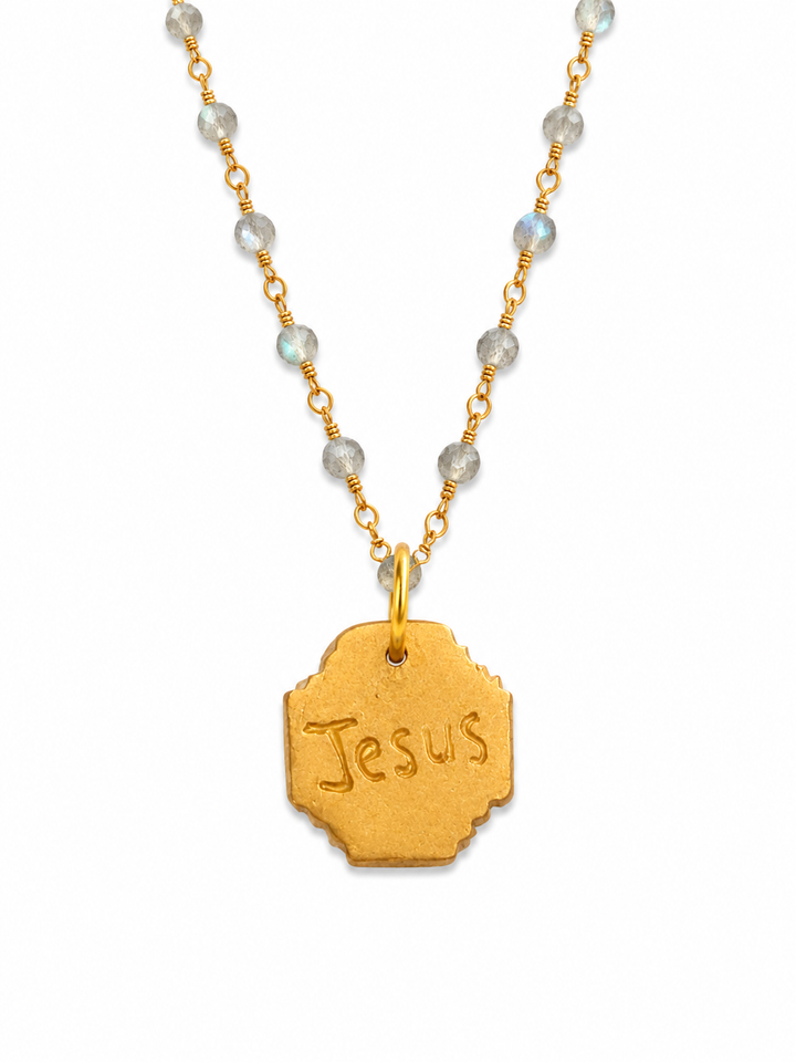 Tiny Quartz with Jerusalem Cross