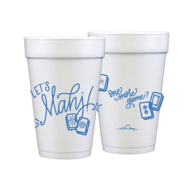Let's Mahj! Styrofoam Cups