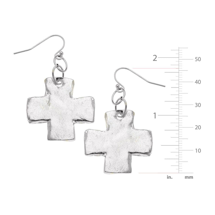 Silver Cross Earrings