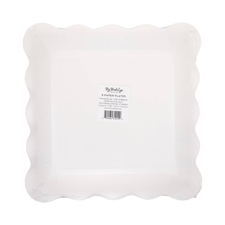 Pink and Red Ric Rac Plates