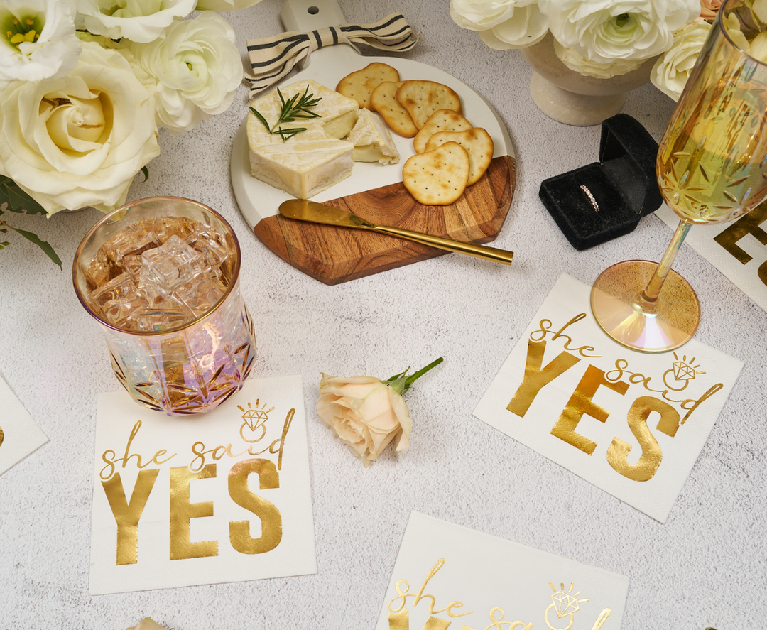She Said Yes Cocktail Napkins