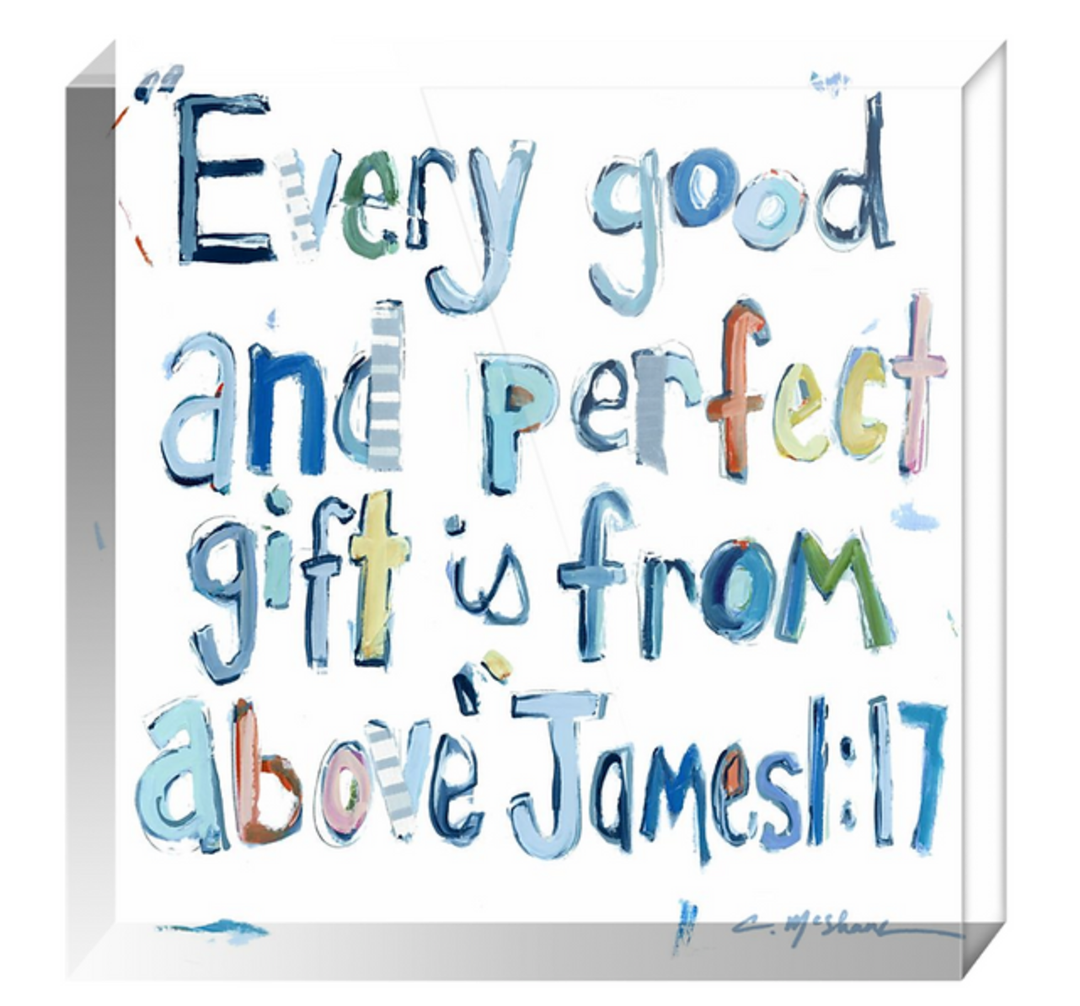 "James 1:17" Acrylic Shelf Sitter